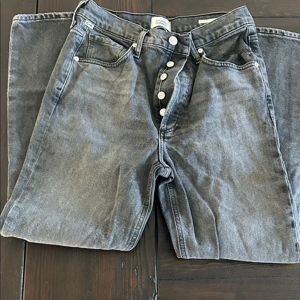 Citizens Of Humanity Dark Gray Straight Jeans - Picture 4 of 5